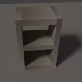 2 Tiers Book Shelf 3d model