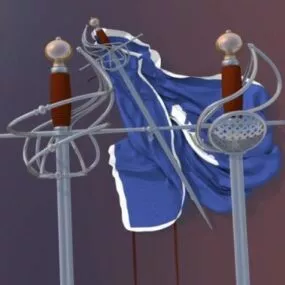 Rapier Swords Weapon 3d model