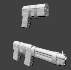 Lowpoly Guns Concept 3d model