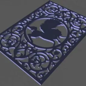 Carved Jali Plate 3d model