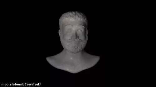 Man Bust Head Statue 3d model