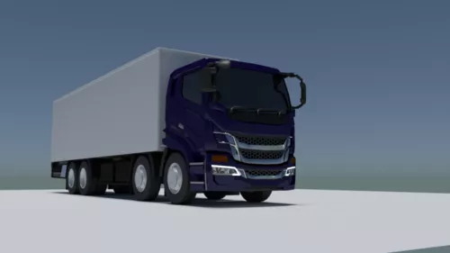 Satellite Truck With Antenna 3d model