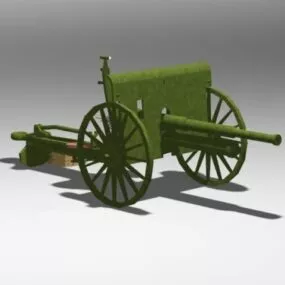Russian Divisional Gun 3d model