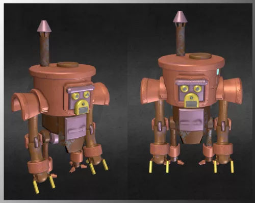 Steam Mech Robot Transport 3d model