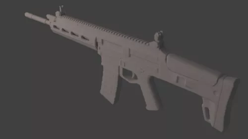 Scifi Mortar Weapon 3d model