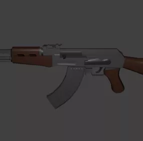 Ak-47 Gun Russian Weapon 3d model
