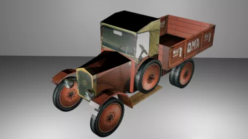 Semi Truck Lowpoly 3d model