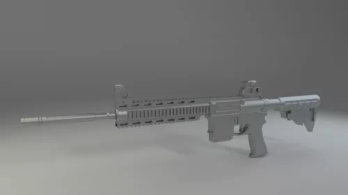 Ar10 Machine Gun Weapon 3d model