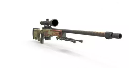 Lowpoly Flamethrower Gun 3d model