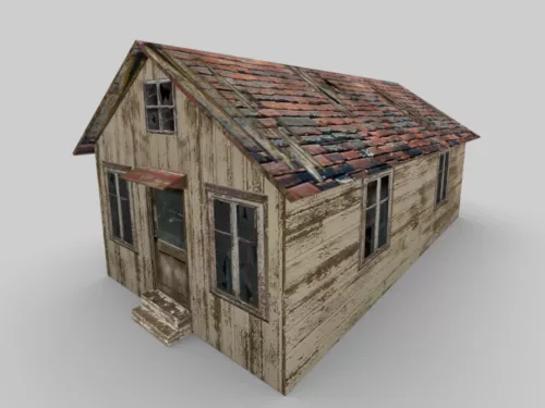 Small Log Cabin Building 3d model
