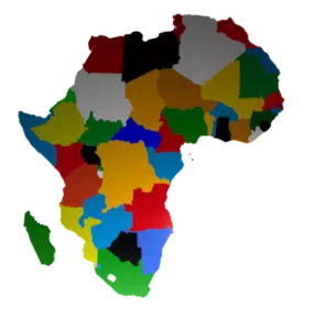 Africa Countries Map 3d model