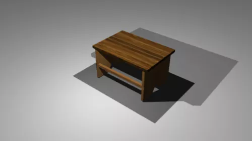 African Wood Stool 3d model African Wood Stool 3d model