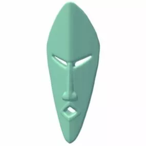 Vintage African Mask 3d model