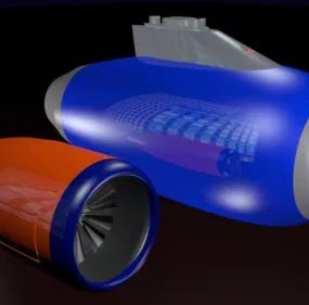 Airplane Turbo Engine 3d model
