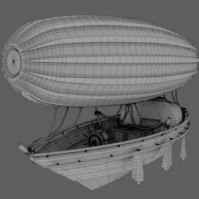 Cartoon Airship V1 3d model