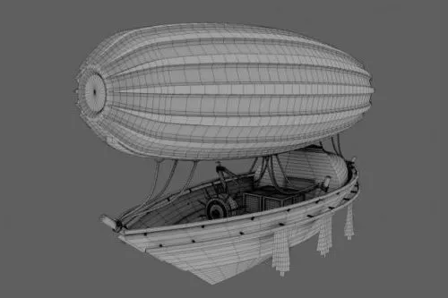 Cartoon Airship V1 Free 3d Model - .C4d - Open3dModel