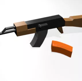 Ak47 Lowpoly Gun 3d model