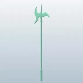 Alabarda Two-handed Pole Weapon 3d model