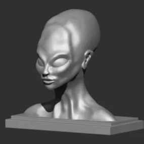 Alien Bust 3d model