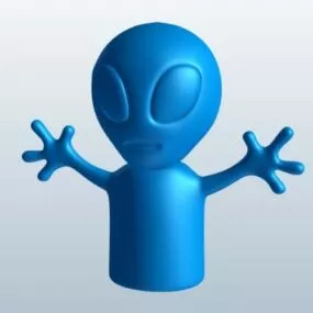 Kid Alien Bust 3d model