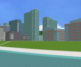 Lowpoly Cartoon City 3d model