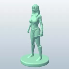 Amazon Warrior With Dagger 3d model