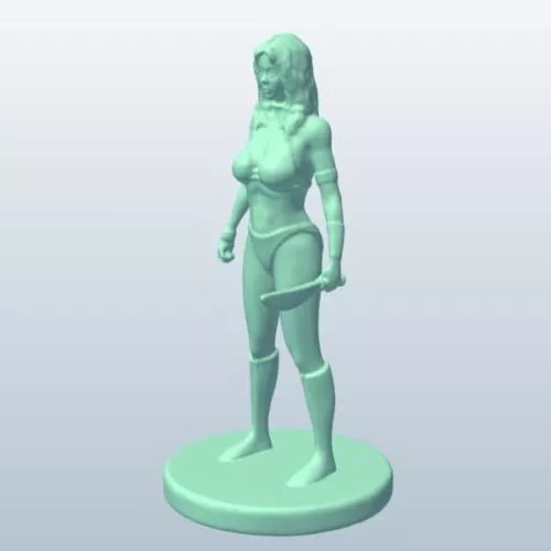 Curved Gaming Dagger 3d model