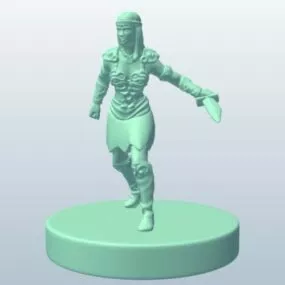 Character Warrior Girl With Dagger 3d model