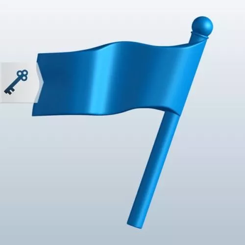 Dynamic Textile Flag 3d model