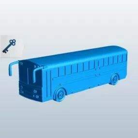 American School Bus Lowpoly 3d model
