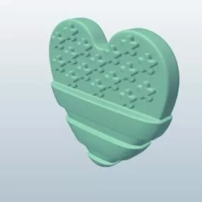 American Heart Flag 3d model
