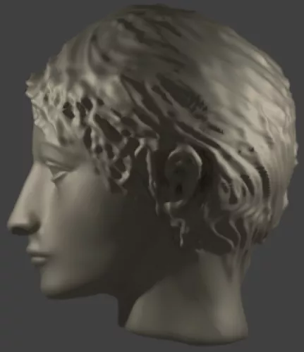 Ancient Greek Head Statue 3d model Ancient Greek Head Statue 3d model