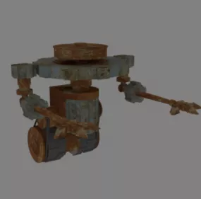 Ancient Gear Robot Character 3d model