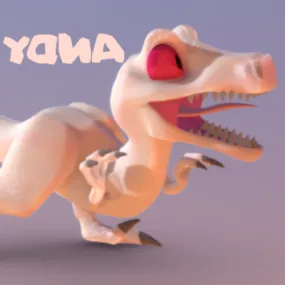 Andy Velociraptor Character 3d model