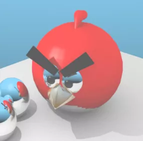 Angry Birds Cartoon Character 3d model
