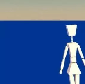 Animated Rigged Box Humanoid 3d model