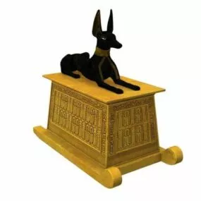Anubis Egyptian Jackal Statue 3d model
