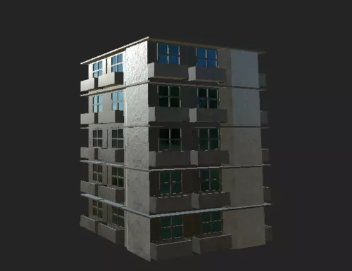 Glass Apartman Building 3d model Glass Apartman Building 3d model