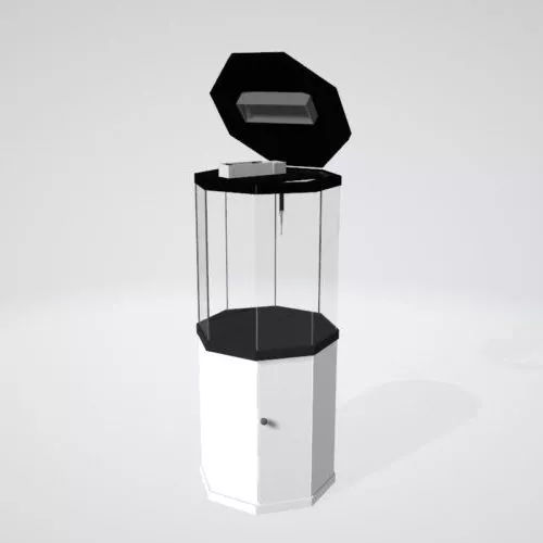 Scifi Bot With Aquarium Center 3d model
