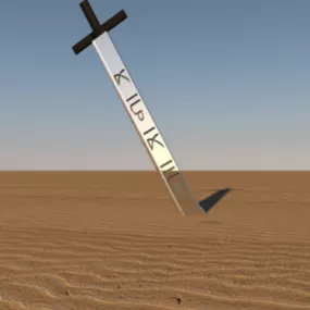 Carved Arabic Sword 3d model
