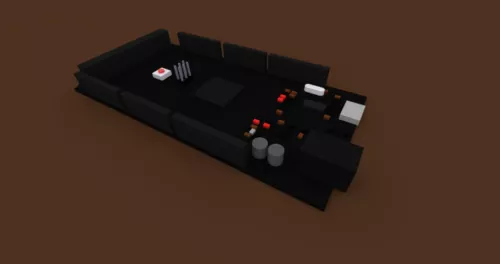 Black Sign Board Easel 3d model