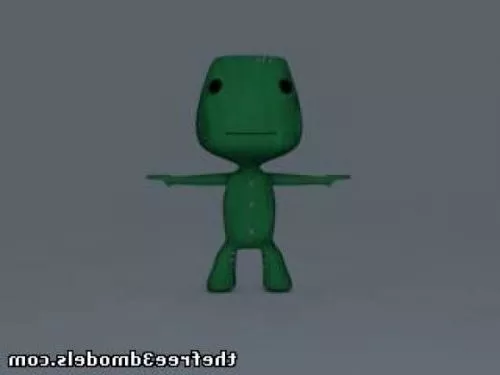 Green Frog Monster 3d model