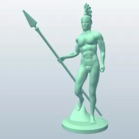 Greek Ares Statue 3d model