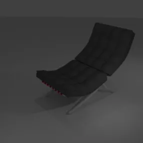 Leather Armchair Barcelona 3d model
