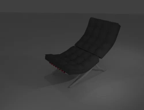 Leather Armchair Barcelona 3d model Leather Armchair Barcelona 3d model