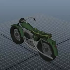 Army Bike Ww2 Style 3d model
