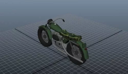 Army Bike Ww2 Style 3d model Army Bike Ww2 Style 3d model