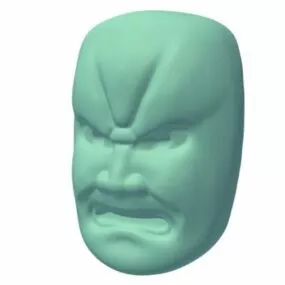 Scare Asian Mask 3d model