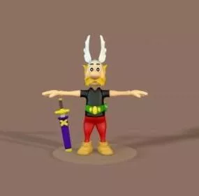 Asterix Cartoon Character 3d model