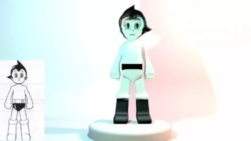 Animated Chinese Boy 3d model